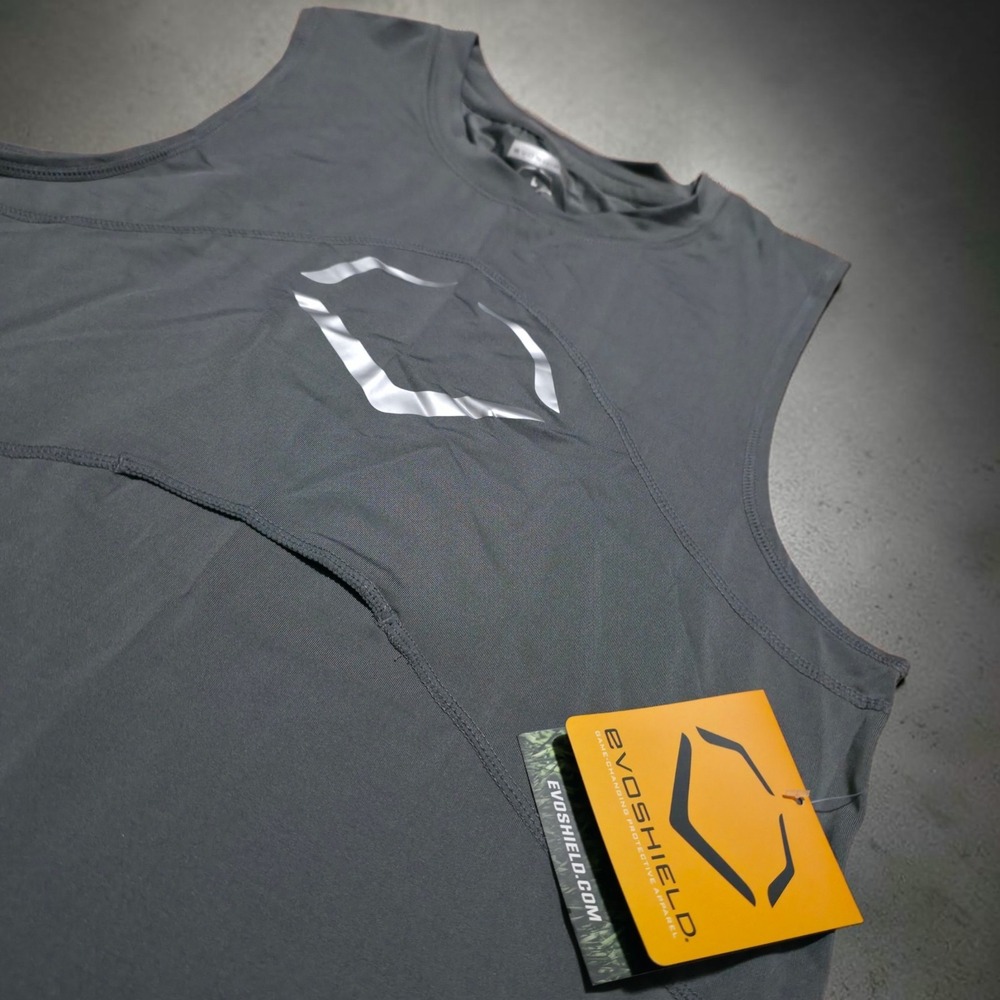 Evoshield Mens Large Gray Shirt Tank Top Sleeveless NWT (No Pad On Chest)